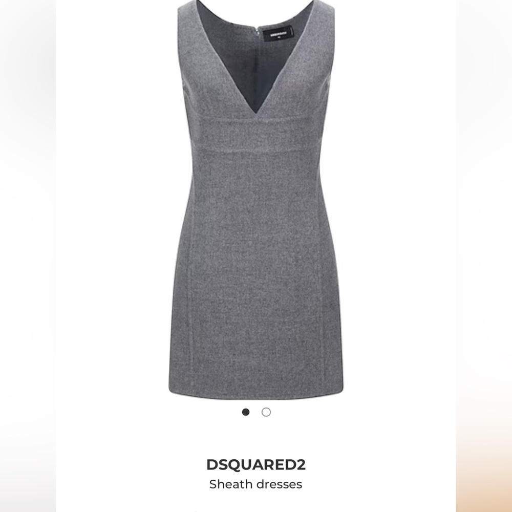 NWTs DSQUARED2 Virgin Wool Grey Sheath dresses